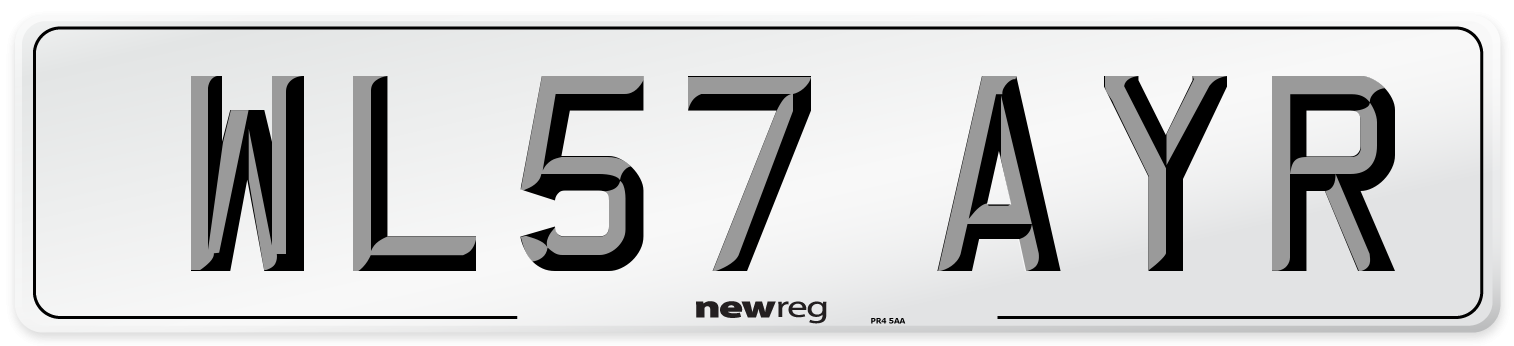 WL57 AYR Number Plate from New Reg